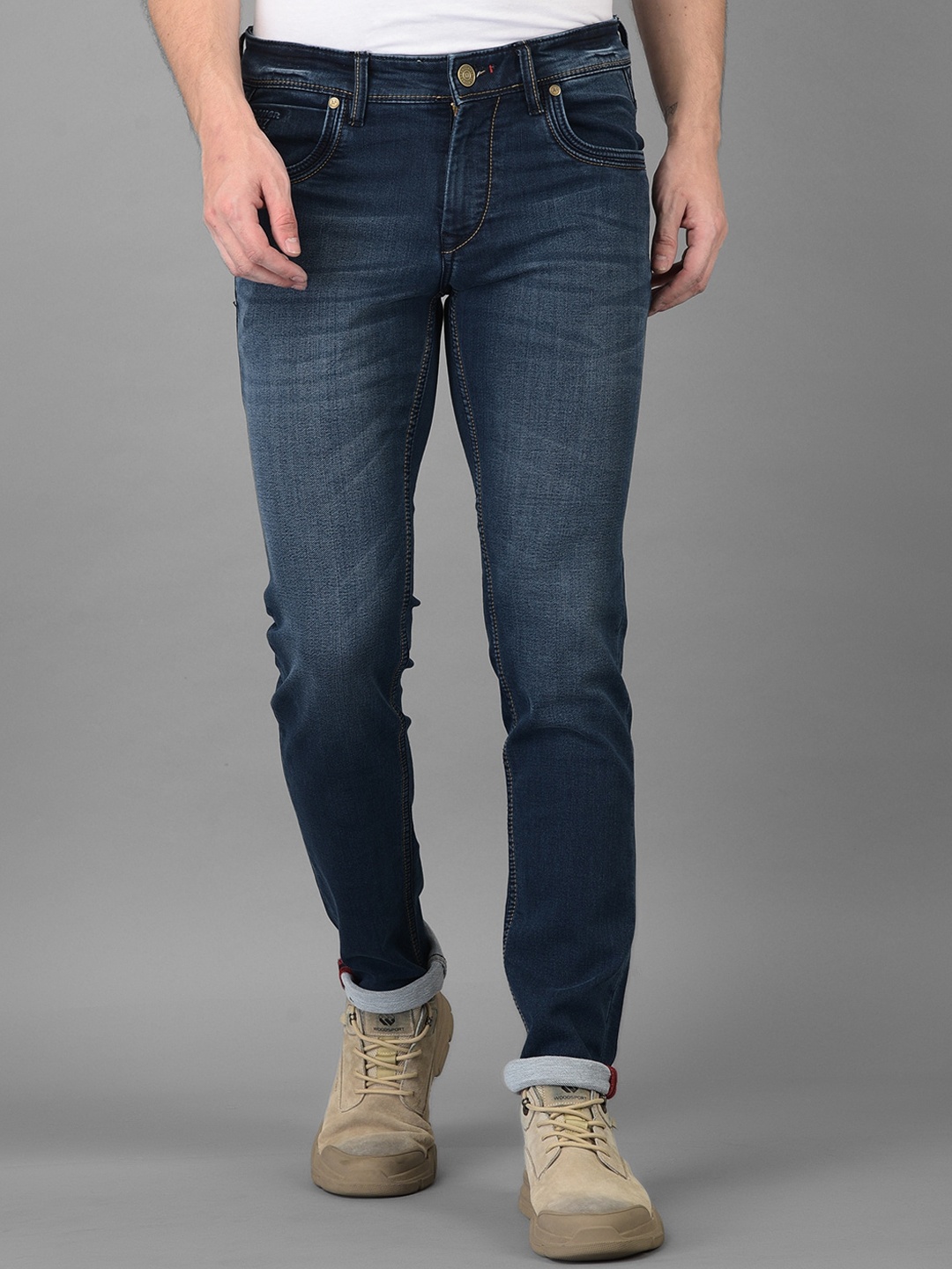 American Archer Men Blue Smart Skinny Fit Low-Rise Light Fade Printed Stretchable Jeans
American Archer Men Blue Smart Skinny Fit Low-Rise Light Fade Printed Stretchable Jeans