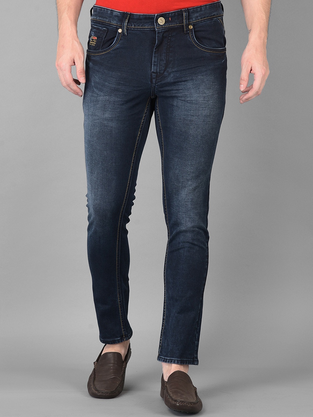Canary London Men Blue Smart Tapered Fit Low-Rise Light Fade Stretchable Cotton Jeans
Canary London Men Blue Smart Tapered Fit Low-Rise Light Fade Stretchable Cotton Jeans