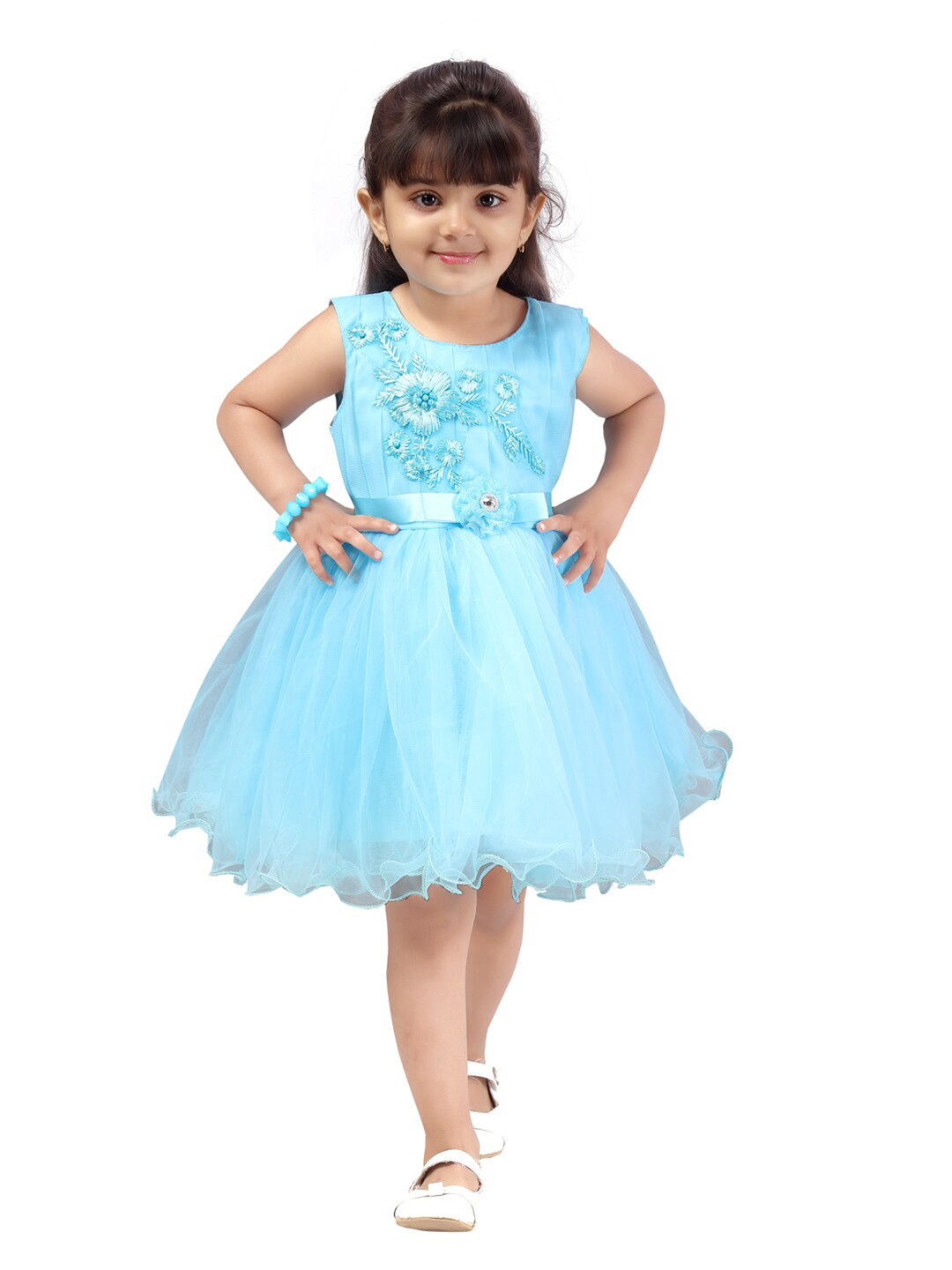 Aarika Turquoise Blue Floral Embroidered Net Dress
Aarika Turquoise Blue Floral Embroidered Net Dress