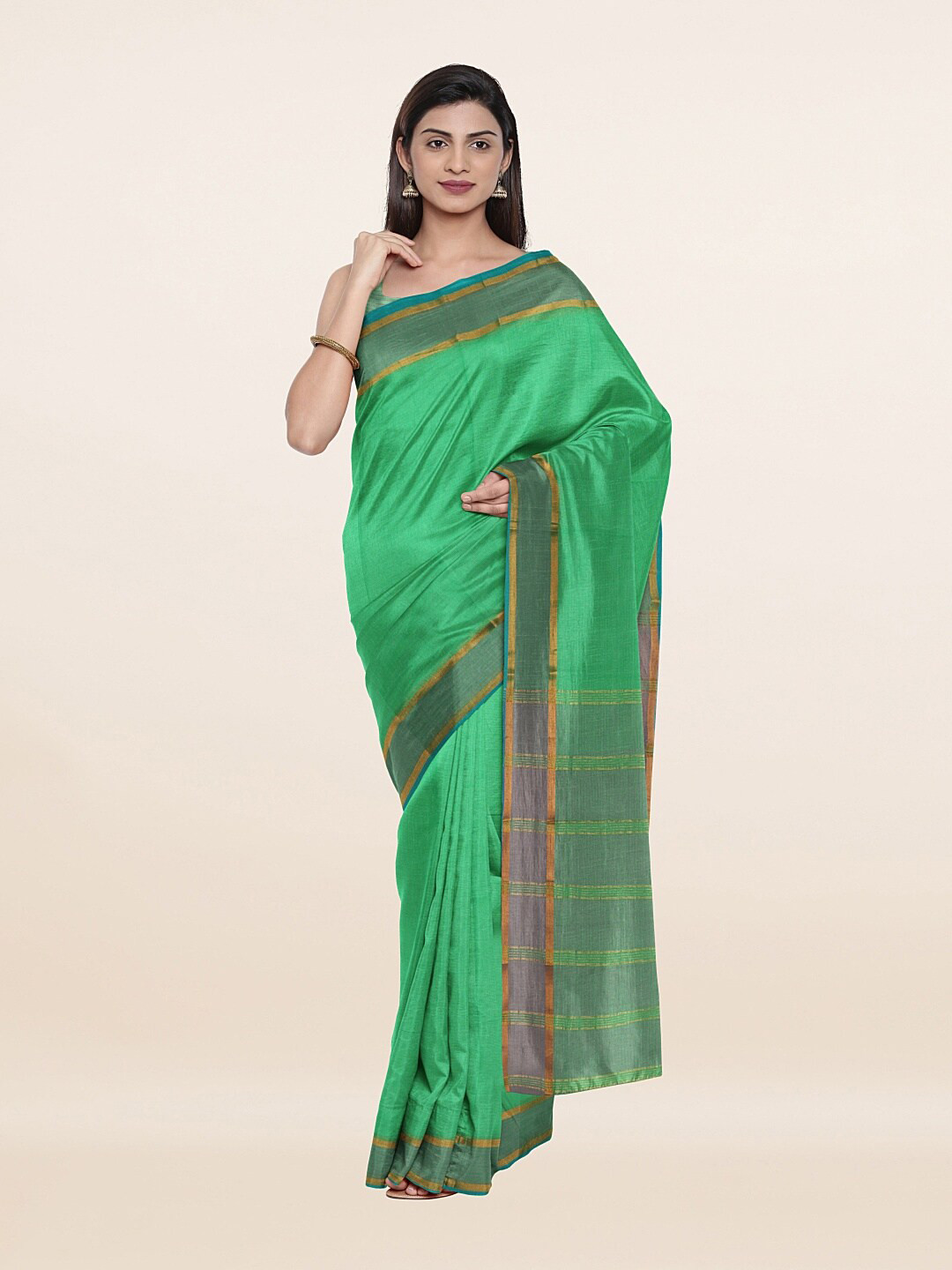 Pothys Green & Grey Pure Cotton Saree
Pothys Green & Grey Pure Cotton Saree