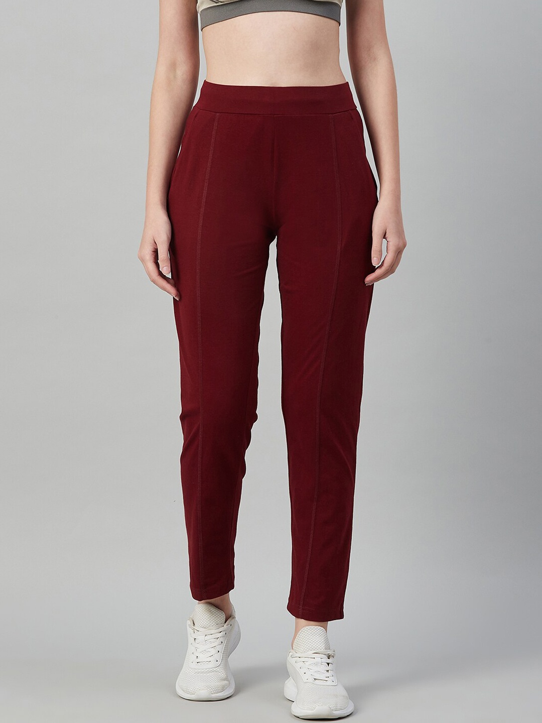 C9 AIRWEAR Women Maroon Solid Track Pant