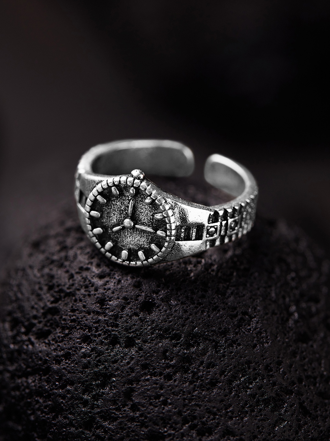 Roadster Men Silver-Plated Finger Ring