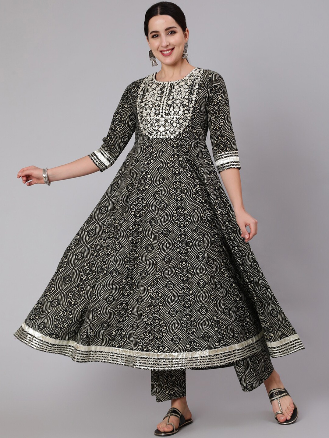 GULMOHAR JAIPUR Women Black Ethnic Motifs Printed Pleated Mirror Work Pure Cotton Kurti with Trousers & With
GULMOHAR JAIPUR Women Black Ethnic Motifs Printed Pleated Mirror Work Pure Cotton Kurti with Trousers & With