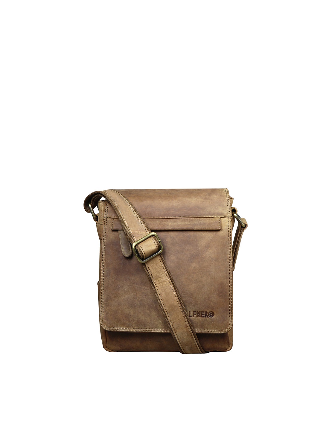 CALFNERO Men Brown Messenger Bag