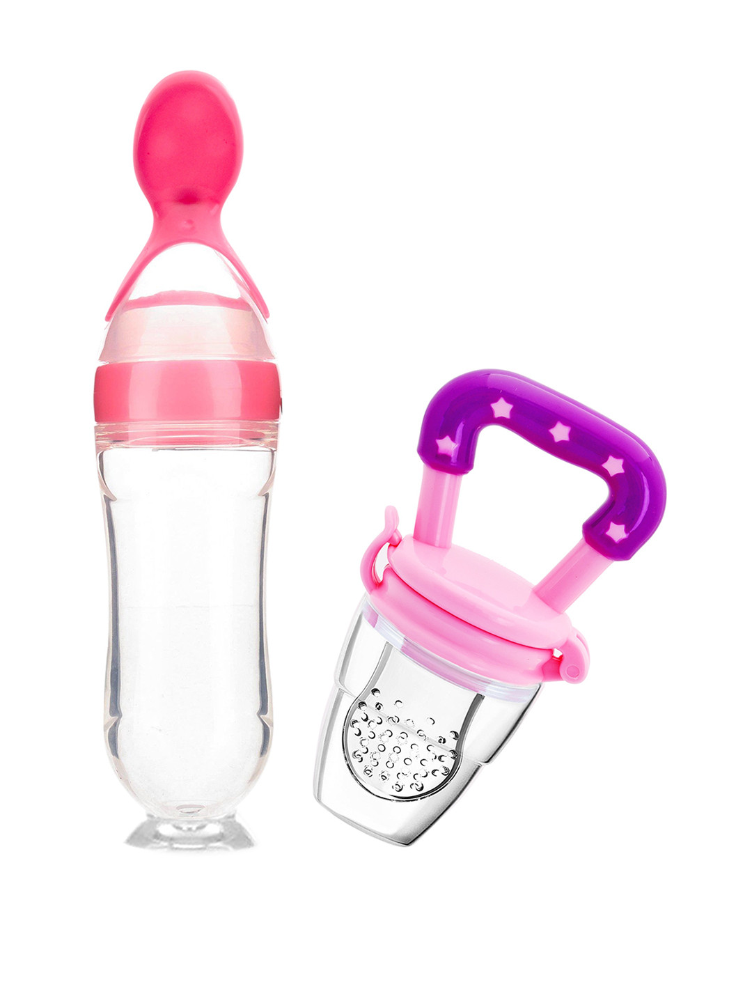 The Little Lookers Kids Pink Solid Squeeze Food Grade Silicon Bottle Feeder & Fruit Pacifier
The Little Lookers Kids Pink Solid Squeeze Food Grade Silicon Bottle Feeder & Fruit Pacifier