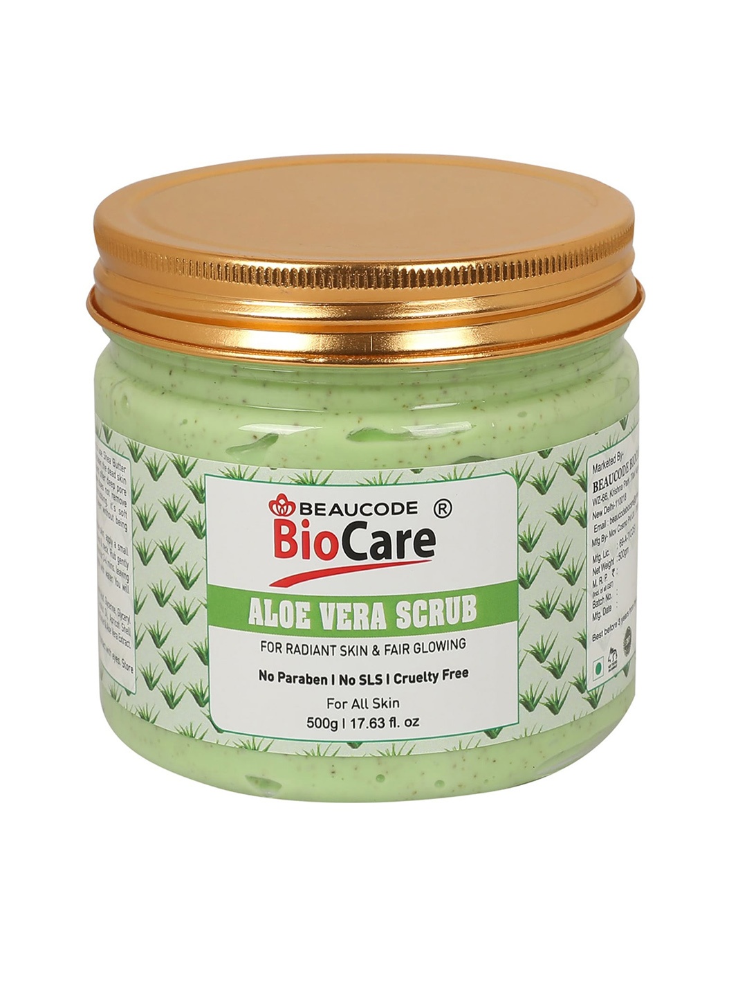 BEAUCODE BIOCARE Aloe Vera Face Scrub for Radiant & Glowing Skin - 500 g, Green
BEAUCODE BIOCARE Aloe Vera Face Scrub for Radiant & Glowing Skin - 500 g, Green