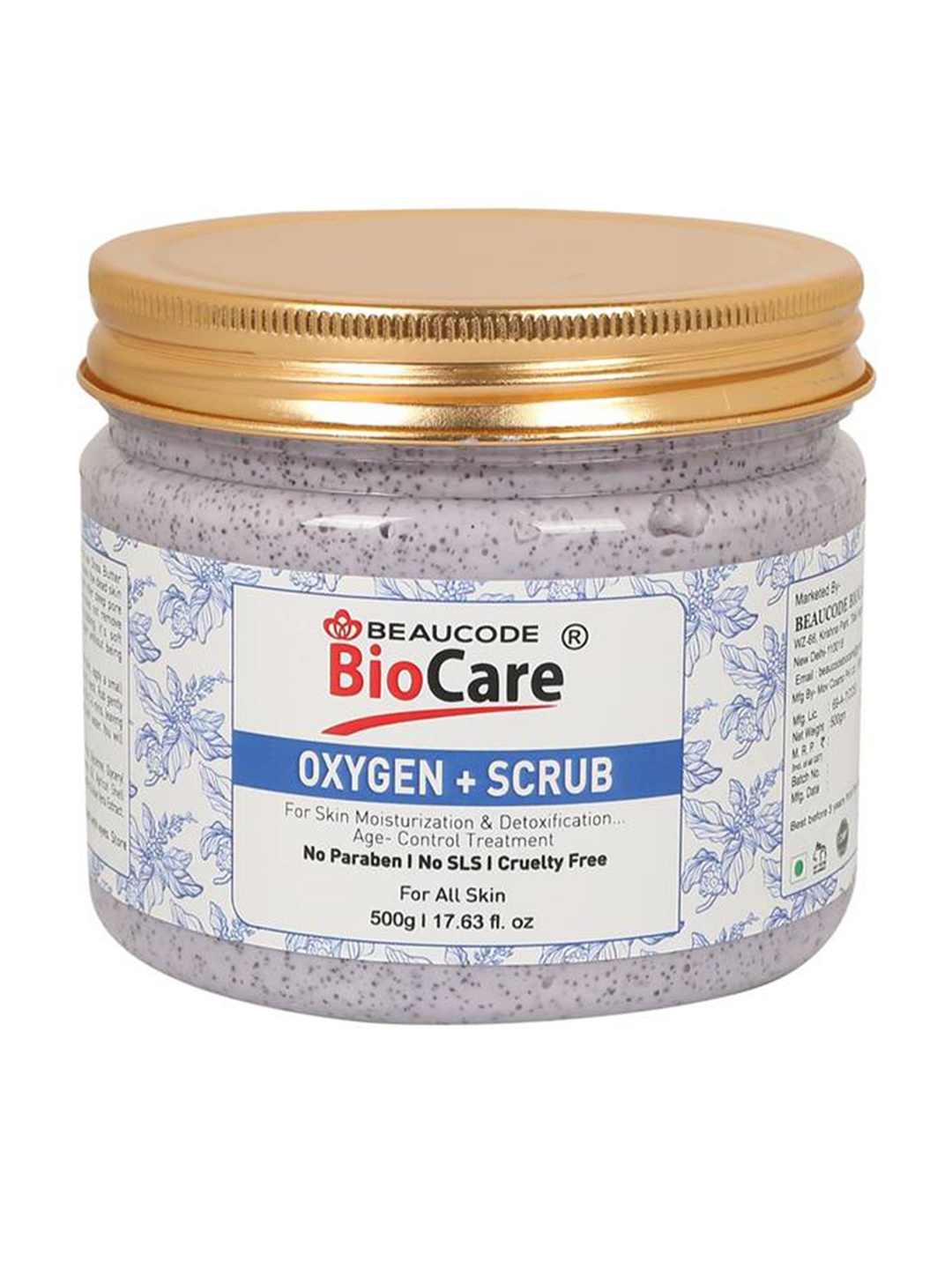 BEAUCODE BIOCARE Oxygen+ Face Scrub for Skin Moisturization & Detoxification - 500 g, Blue
BEAUCODE BIOCARE Oxygen+ Face Scrub for Skin Moisturization & Detoxification - 500 g, Blue