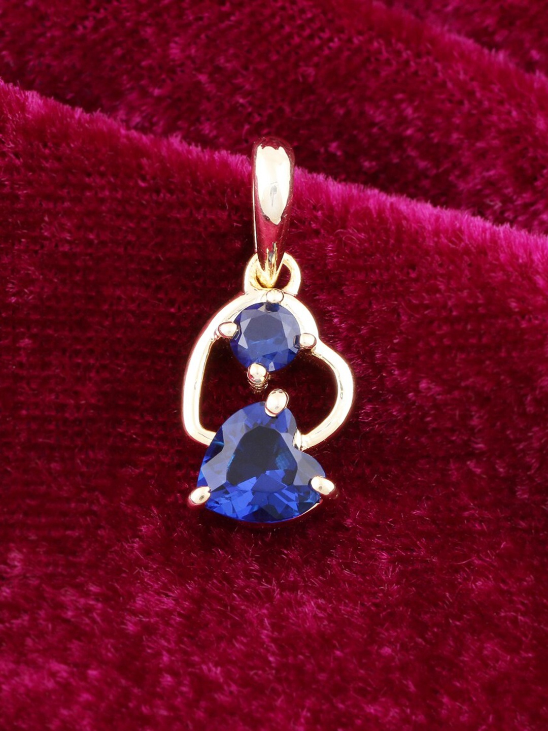 Silgo Sterling Silver Gold-plated Blue Cubic Zirconia Heart Shaped Stone Studded Pendant
Silgo Sterling Silver Gold-plated Blue Cubic Zirconia Heart Shaped Stone Studded Pendant