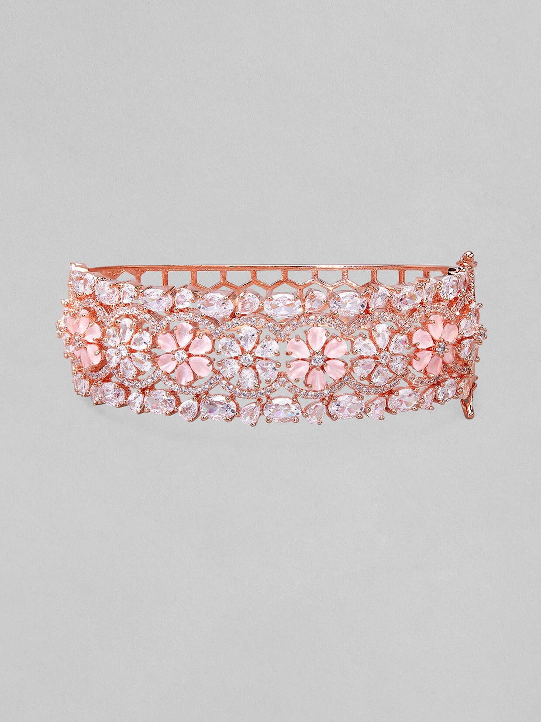 Rubans Women Rose Gold & White American Diamond Rose Gold-Plated Bangle-Style Bracelet
Rubans Women Rose Gold & White American Diamond Rose Gold-Plated Bangle-Style Bracelet