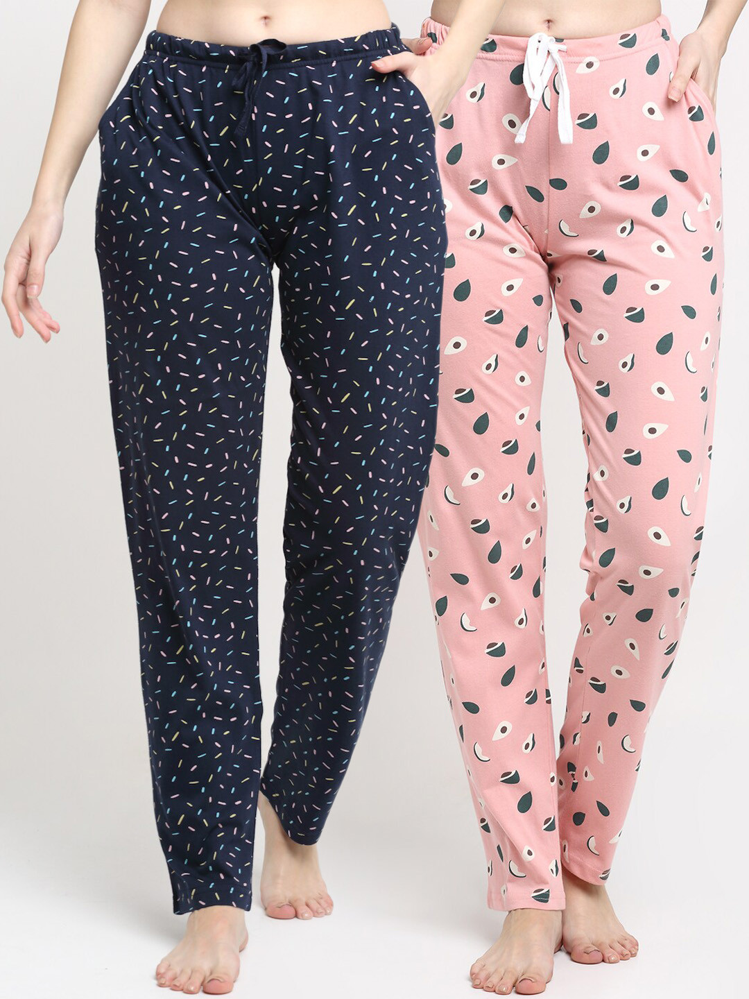 Kanvin Women Pack Of 2 Printed Pure Cotton Lounge Pants, Pink
Kanvin Women Pack Of 2 Printed Pure Cotton Lounge Pants, Pink