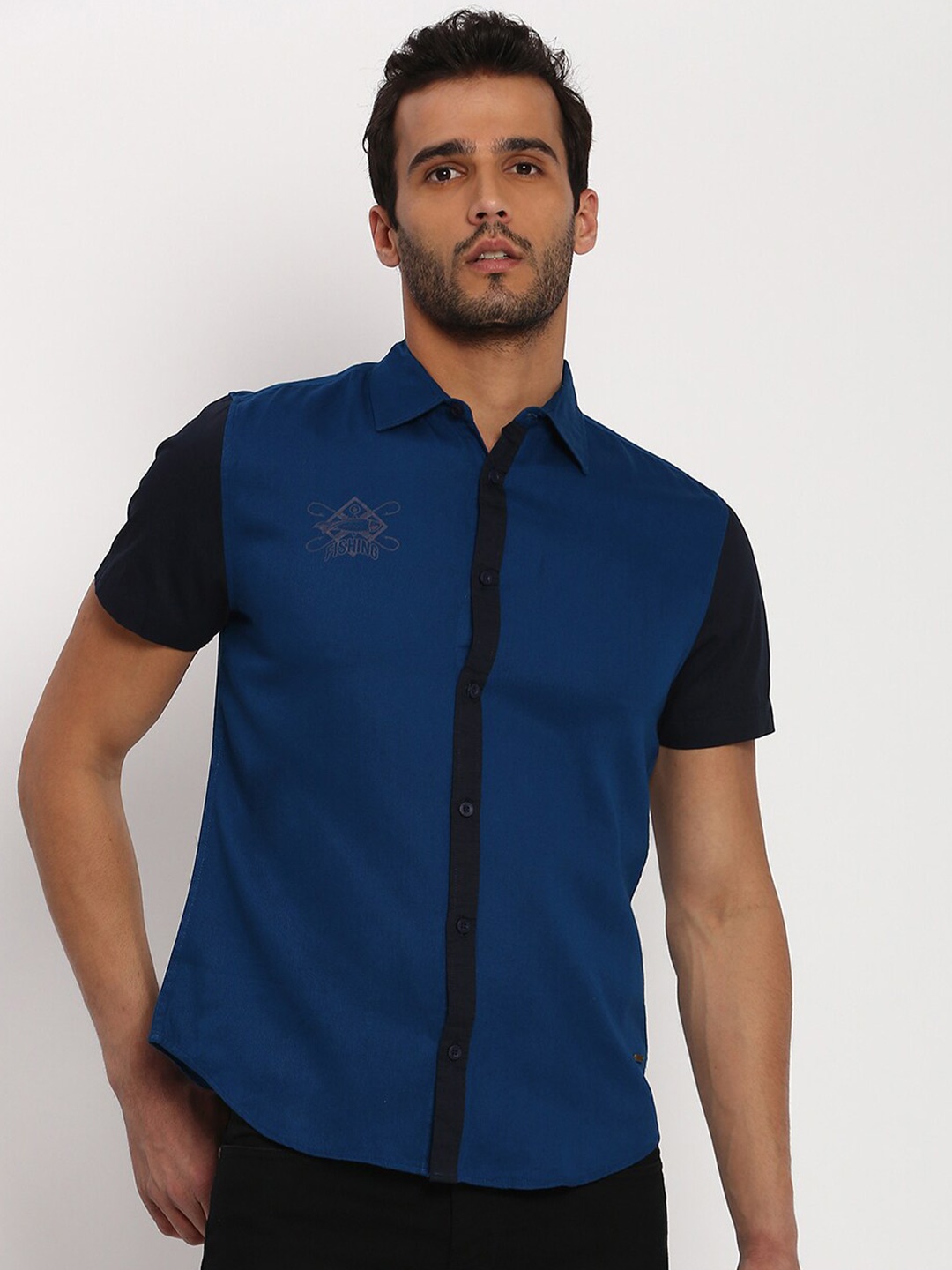 abof Men Blue Casual Shirt