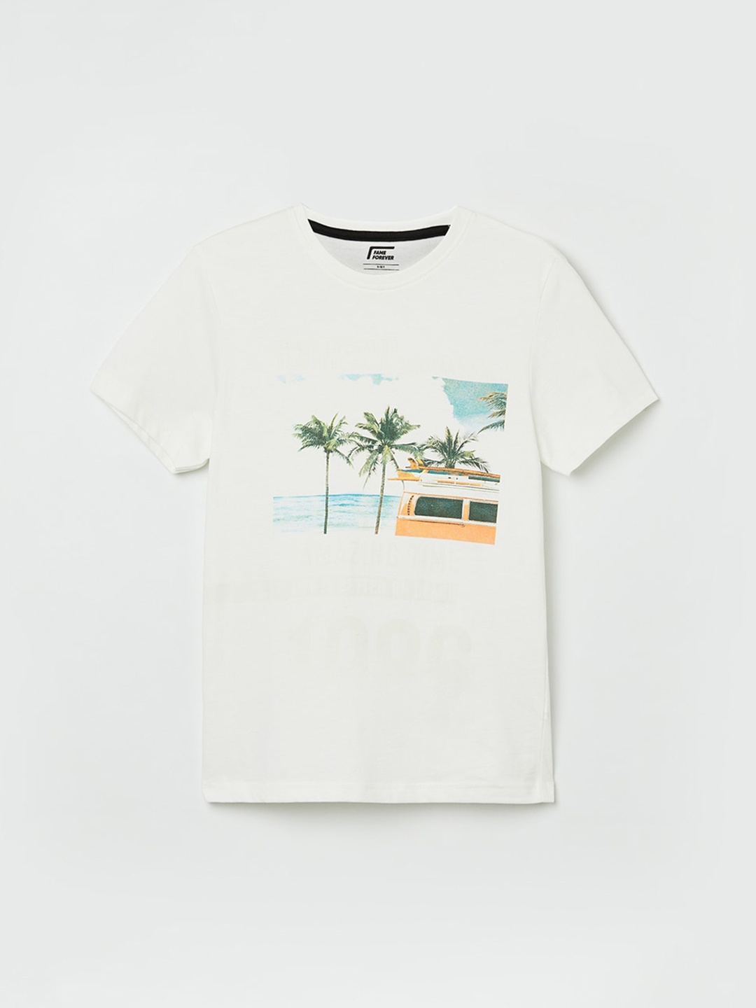 Fame Forever by Lifestyle Boys White Floral Printed Tropical Pure Cotton Applique T-shirt
Fame Forever by Lifestyle Boys White Floral Printed Tropical Pure Cotton Applique T-shirt