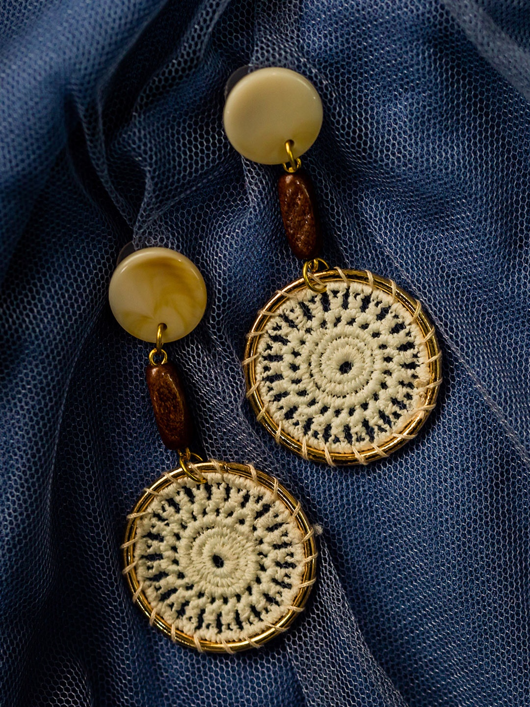 Ishhaara Orange Classic Drop Earrings