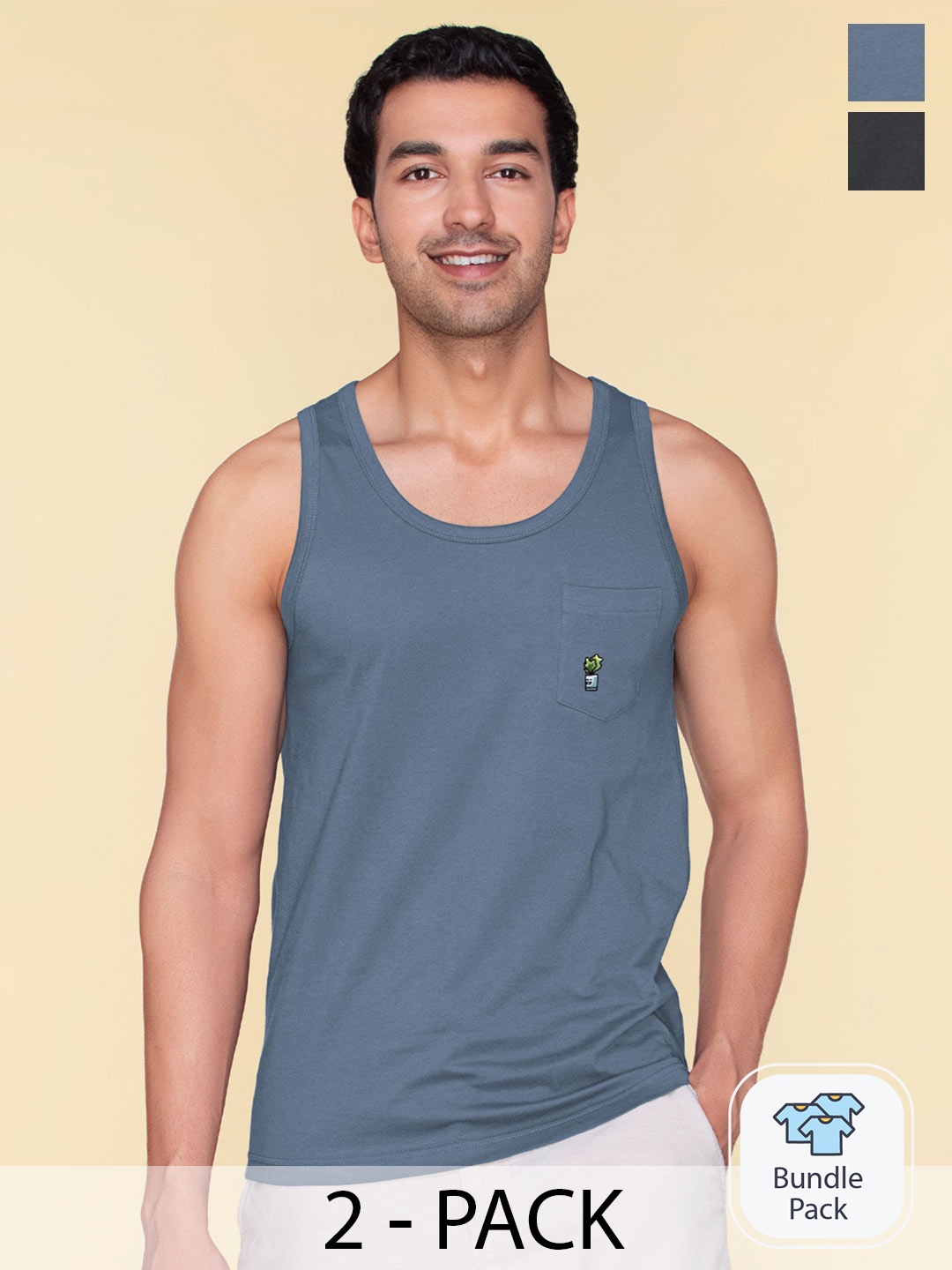 XYXX Men Pack Of 2 High Moisture Absorbing Workout Vest with Anti-bacterial Silver Finish, Blue
XYXX Men Pack Of 2 High Moisture Absorbing Workout Vest with Anti-bacterial Silver Finish, Blue
