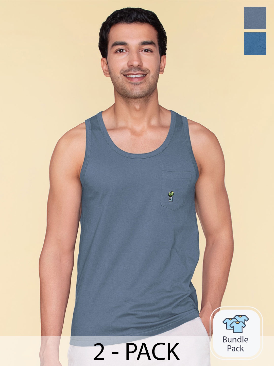 XYXX Men Pack Of 2 High Moisture Absorbing Workout Vest with Anti-bacterial Silver Finish, Blue
XYXX Men Pack Of 2 High Moisture Absorbing Workout Vest with Anti-bacterial Silver Finish, Blue
