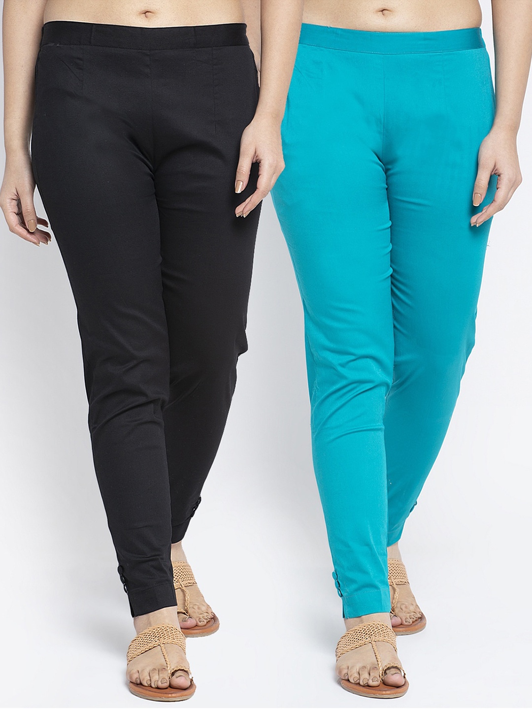 GRACIT Women Black Smart Slim Fit Trousers