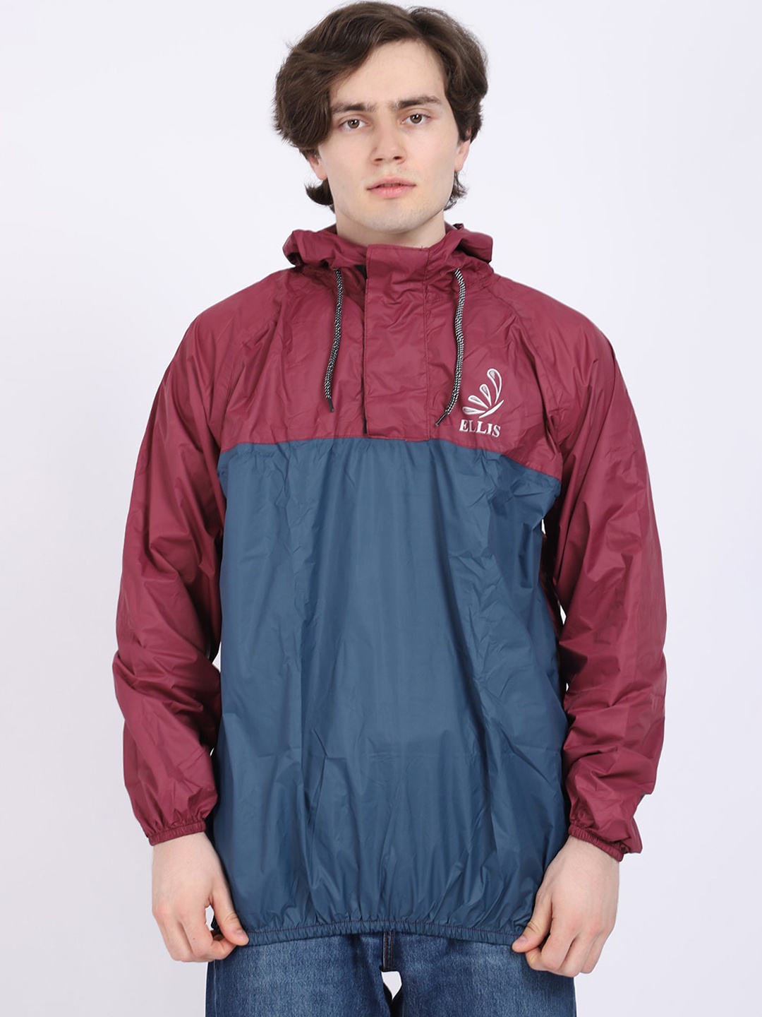 ELLIS Men Red Solid Hooded Rain Suit