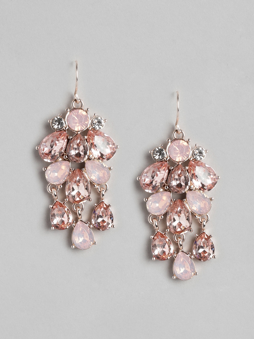 Forever New Rose Gold-Plated Floral Drop Earrings
