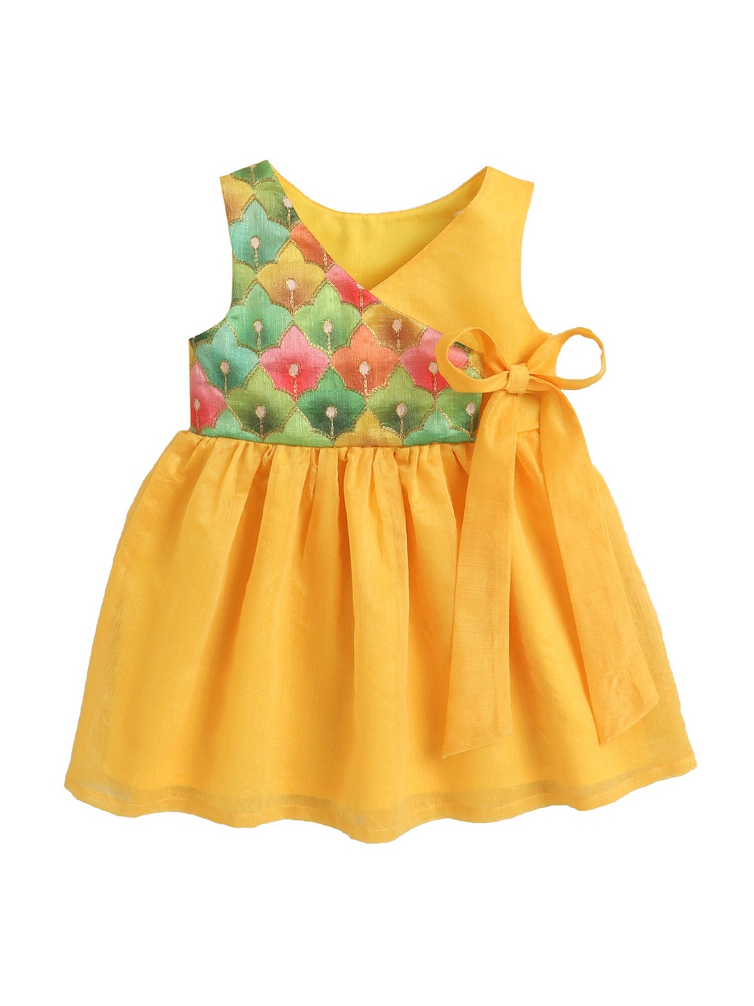 MANY FROCKS & Yellow Floral Ethnic Dress