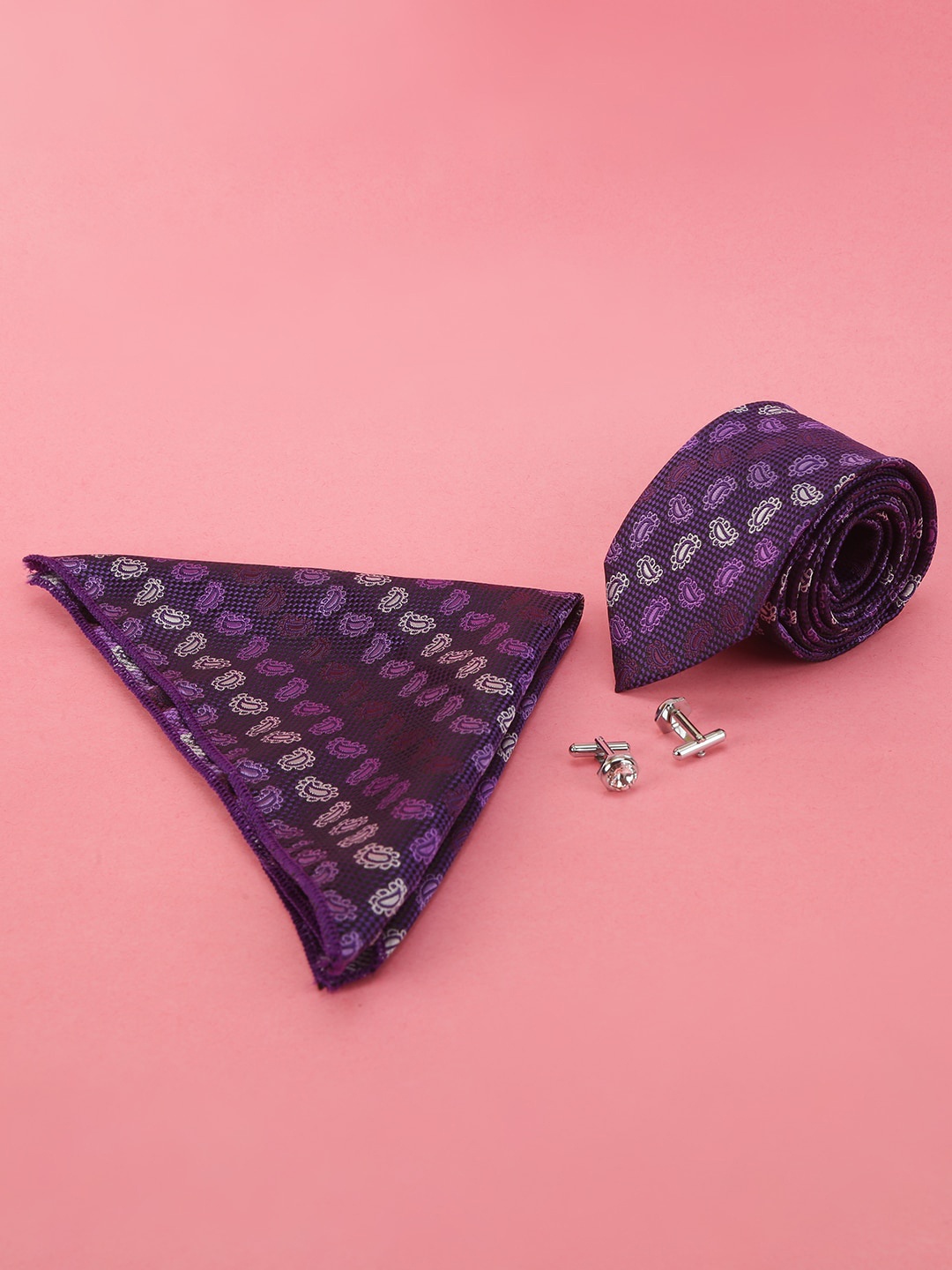 ELLIS Men Purple & Grey Accessory Gift Set