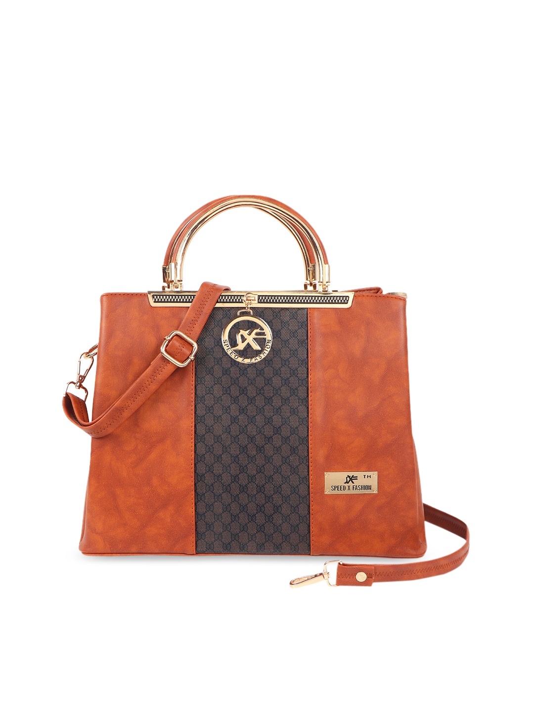 SXF SPEED X FASHION Tan Colourblocked PU Structured Handheld Bag with Bow Detail
SXF SPEED X FASHION Tan Colourblocked PU Structured Handheld Bag with Bow Detail