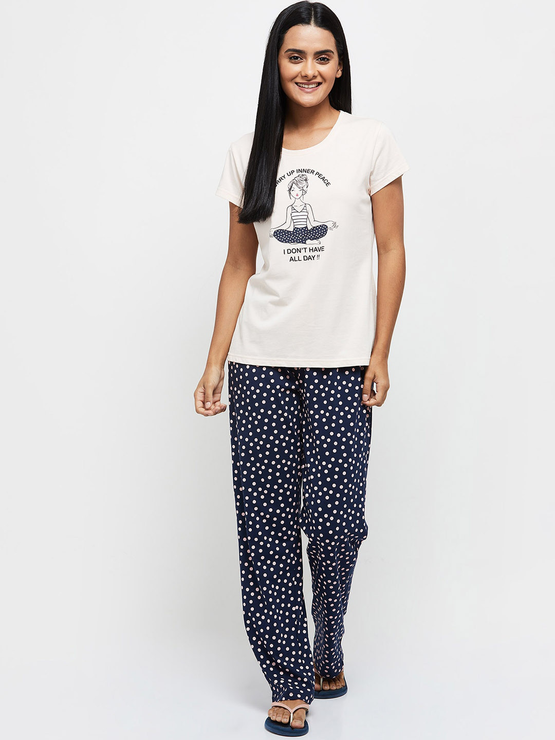 max Women Printed Round Neck T-shirt with Elasticated Pyjamas, Pink
max Women Printed Round Neck T-shirt with Elasticated Pyjamas, Pink