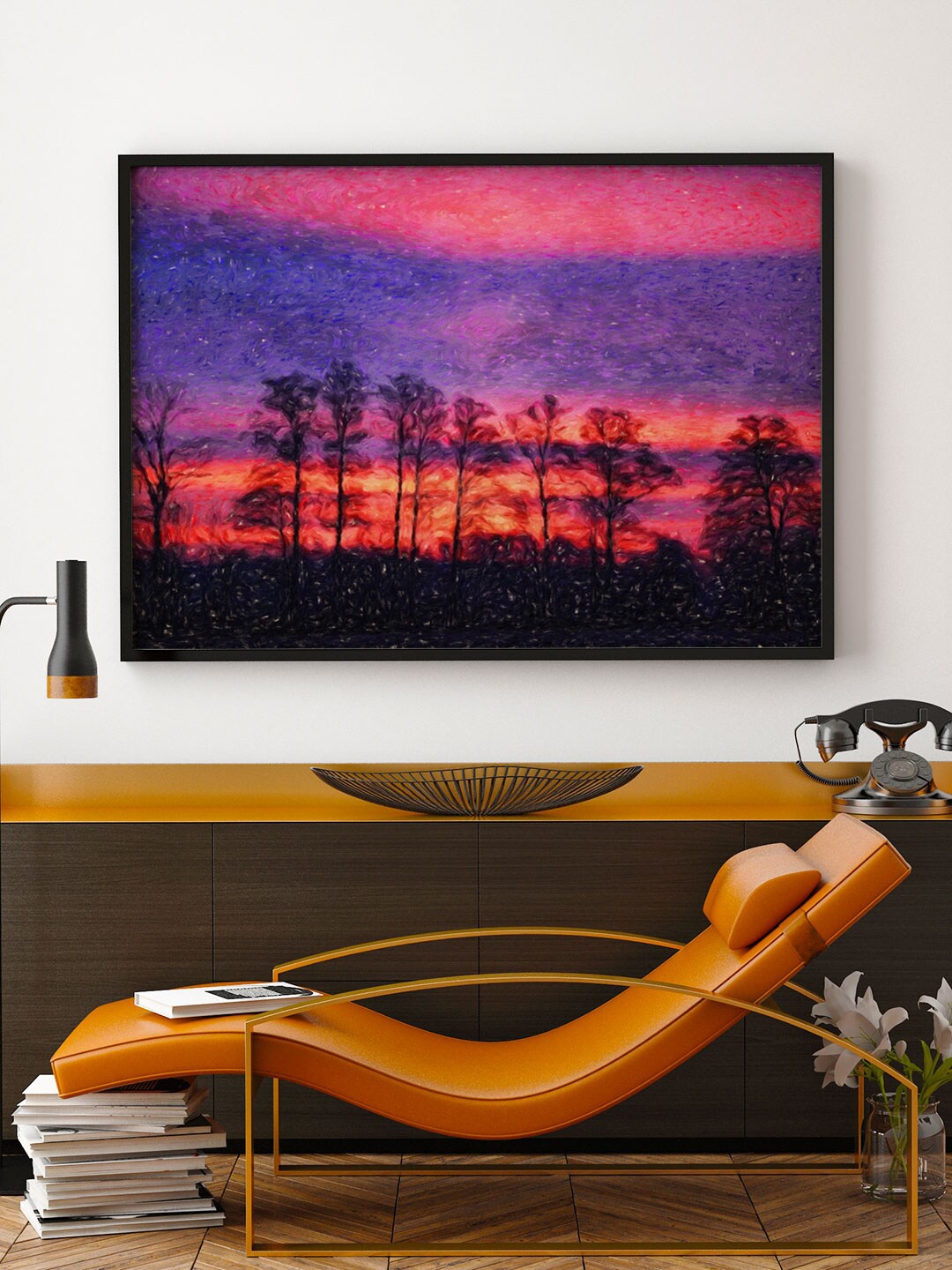 ARTSPACE Purple & Pink Printed Painting Wall Art