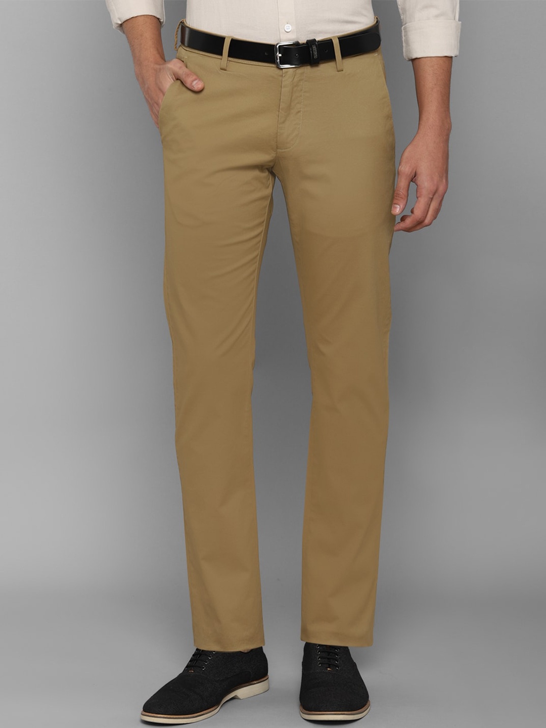 Allen Solly Men Khaki Slim Fit Trousers