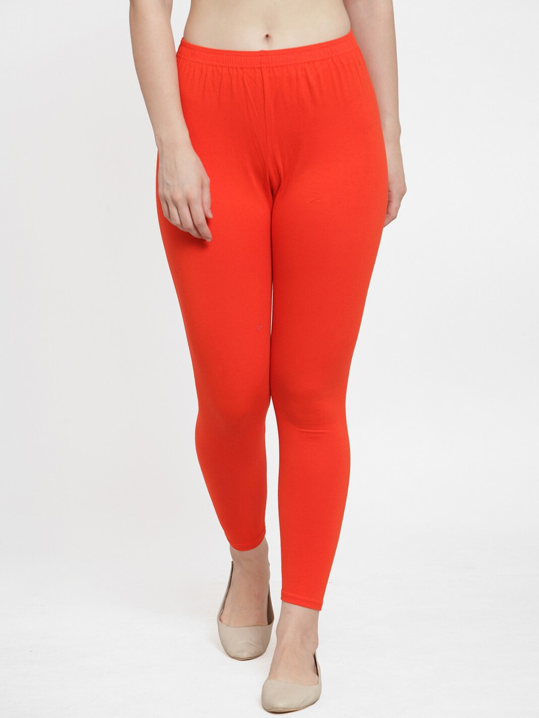 Jinfo Women Orange Solid Ankle-Length Leggings
Jinfo Women Orange Solid Ankle-Length Leggings
