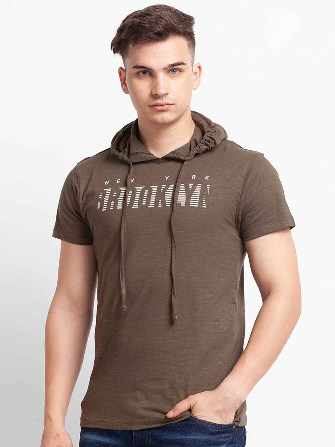 Globus Men Olive Green Typography Printed Slim Fit Cotton T-shirt
Globus Men Olive Green Typography Printed Slim Fit Cotton T-shirt