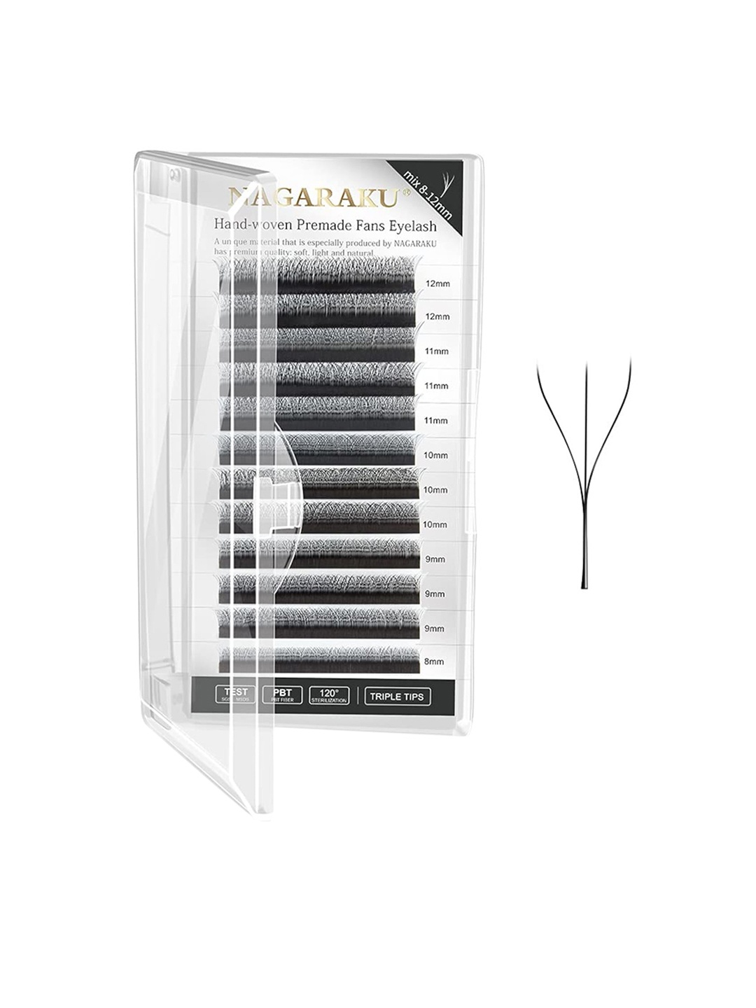 NAGARAKU W 3D Bloom Volume Premade Cluster 12 Rows Eyelash Extension - Curl D - 0.07/9, Black
NAGARAKU W 3D Bloom Volume Premade Cluster 12 Rows Eyelash Extension - Curl D - 0.07/9, Black
