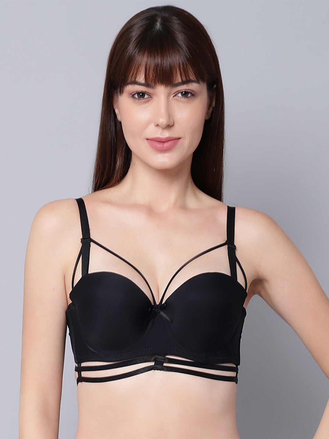 PrettyCat Black Bra Underwired Lightly Padded 
PrettyCat Black Bra Underwired Lightly Padded