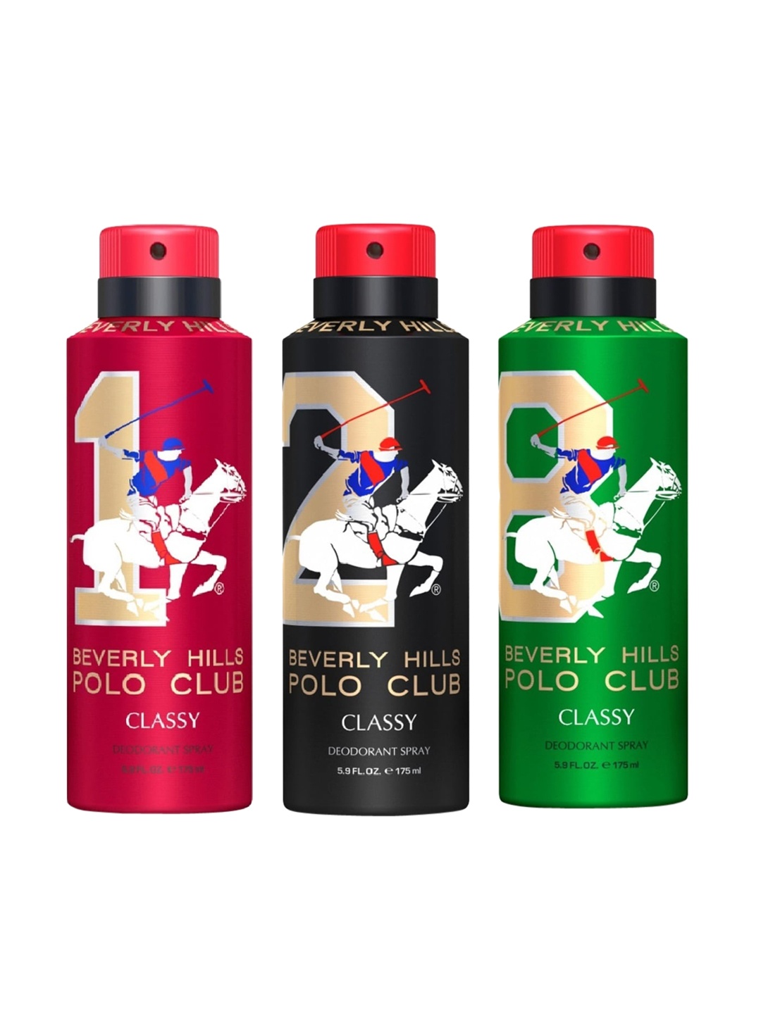 Beverly Hills Polo Club Men Set of 3 Classy No. 1 - No. 2 - No. 8 Deodorants - 175 ml Each, Red
Beverly Hills Polo Club Men Set of 3 Classy No. 1 - No. 2 - No. 8 Deodorants - 175 ml Each, Red