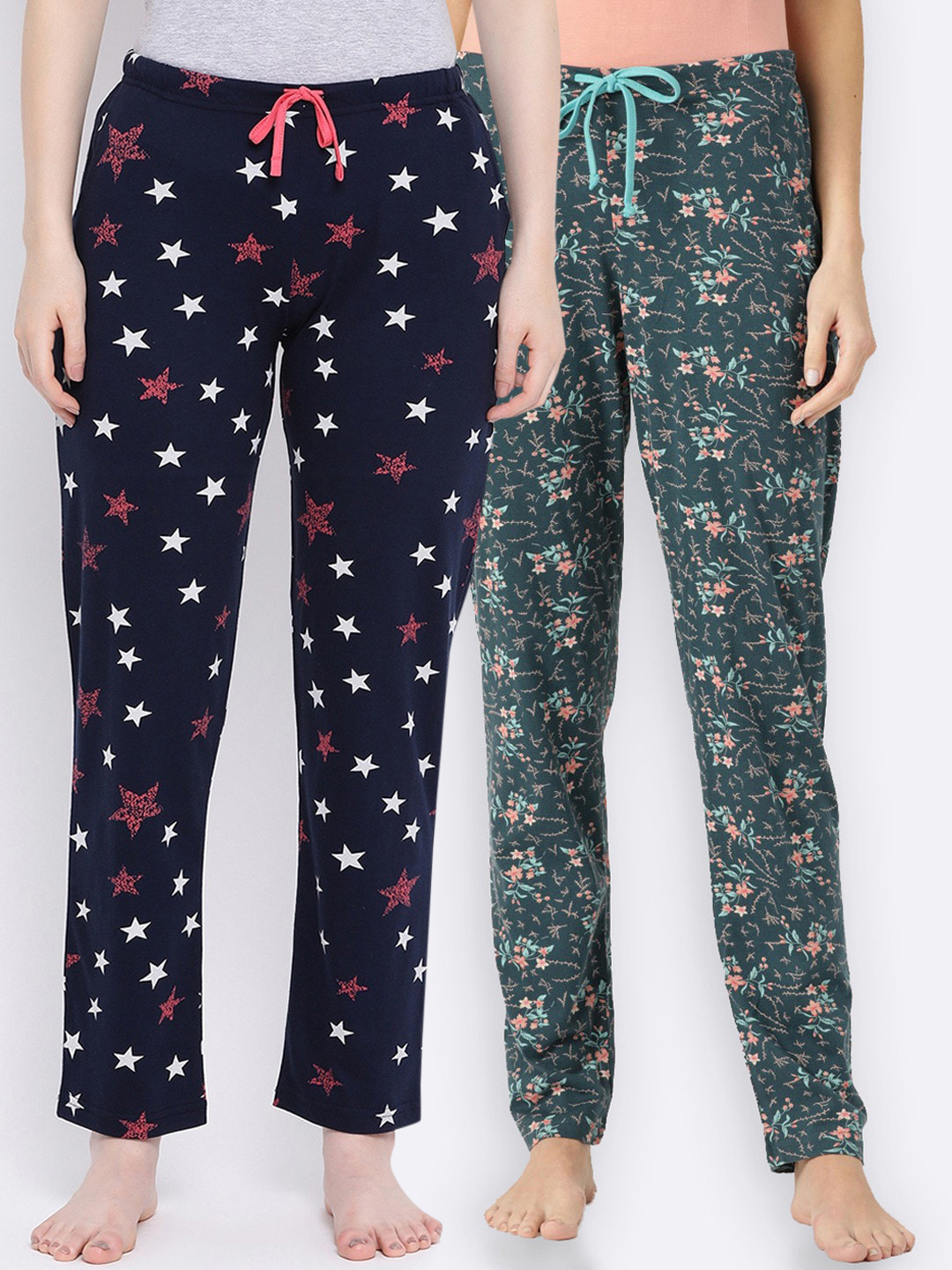 Kanvin Women Pack of 2 Navy Blue & Green Printed Cotton Lounge Pants
Kanvin Women Pack of 2 Navy Blue & Green Printed Cotton Lounge Pants