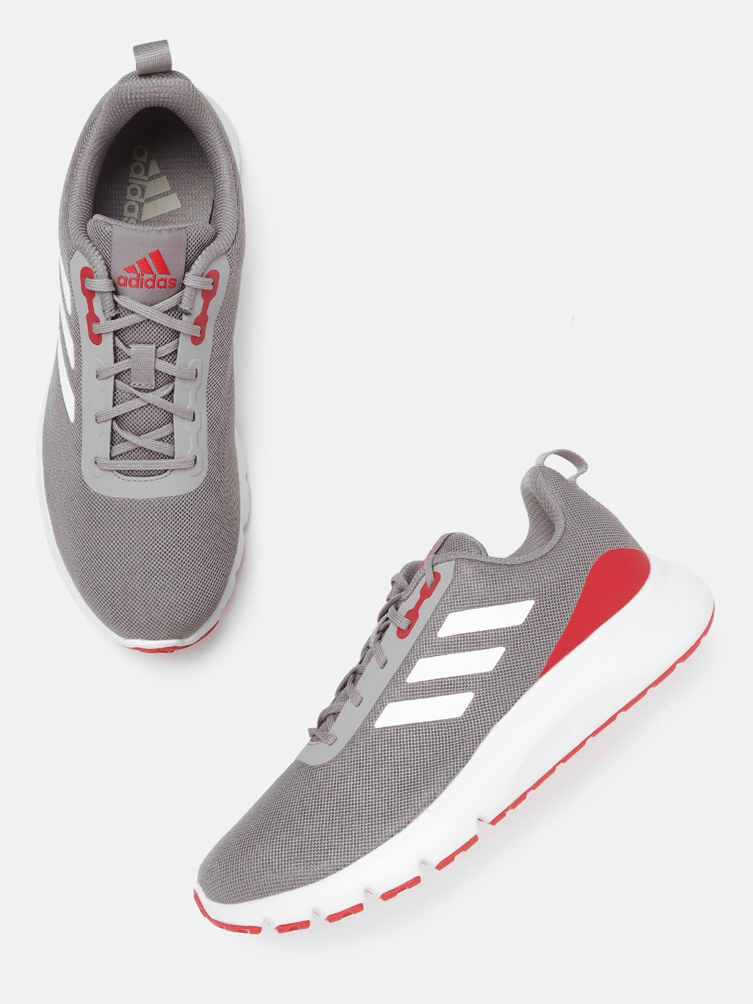 ADIDAS Men Grey Woven Design Halicon Running Shoes