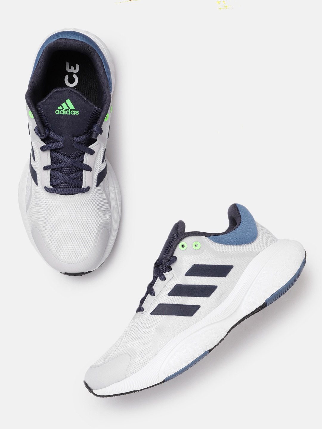ADIDAS Men Grey & Navy Blue Woven Design Bounce Midsole Response Solar Running Shoes
ADIDAS Men Grey & Navy Blue Woven Design Bounce Midsole Response Solar Running Shoes