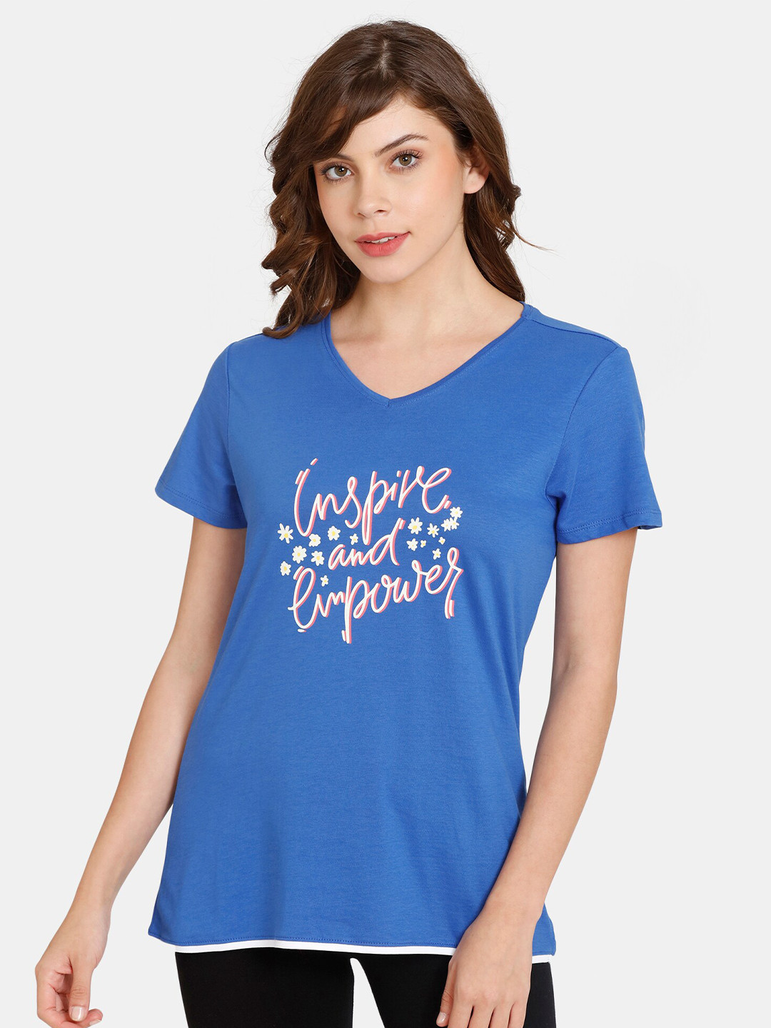 Rosaline by Zivame Blue Print Top 
Rosaline by Zivame Blue Print Top