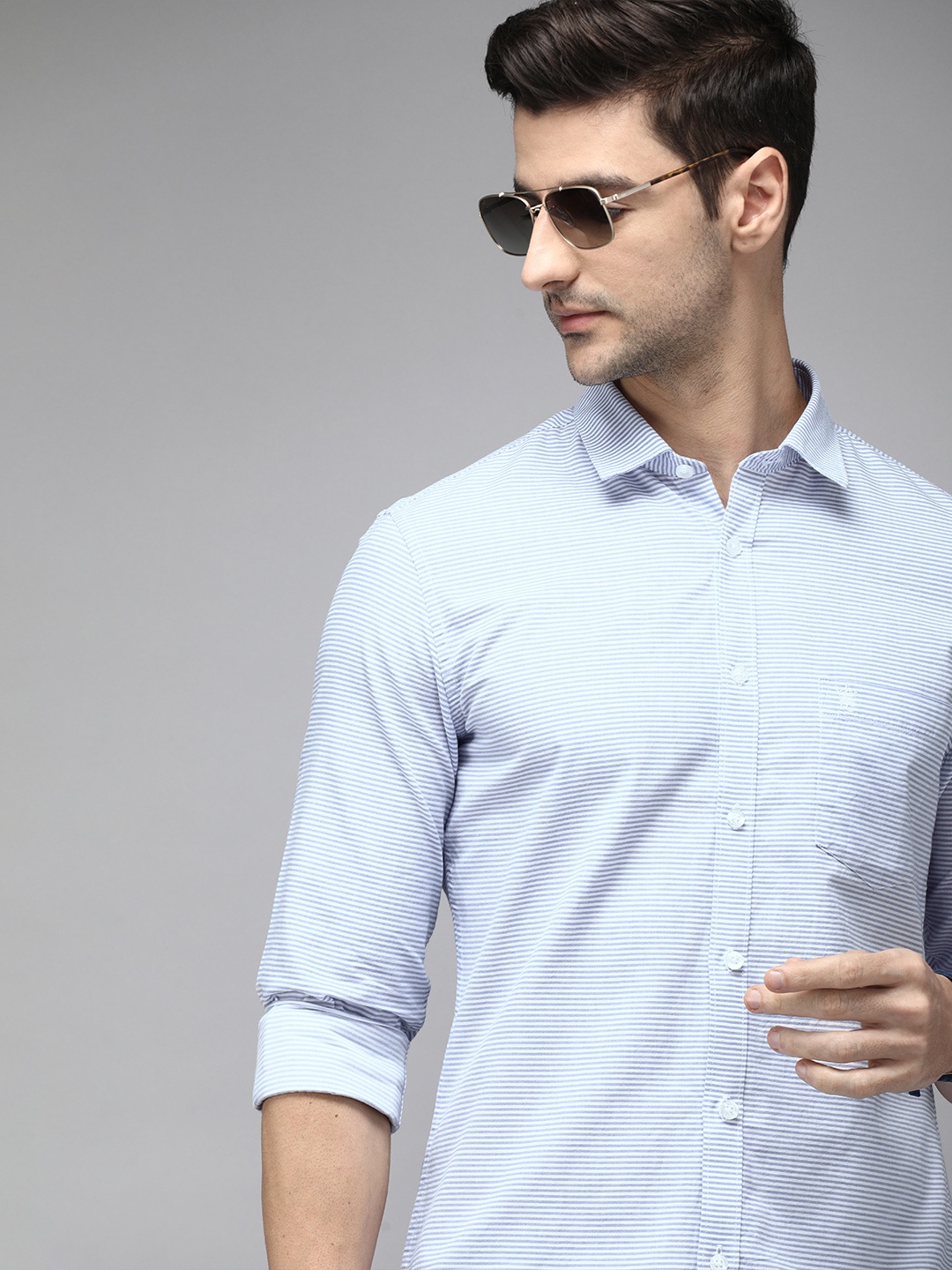 French Connection Men White & Blue Horizontal Stripes Slim Fit Pure Cotton Casual Shirt
French Connection Men White & Blue Horizontal Stripes Slim Fit Pure Cotton Casual Shirt
