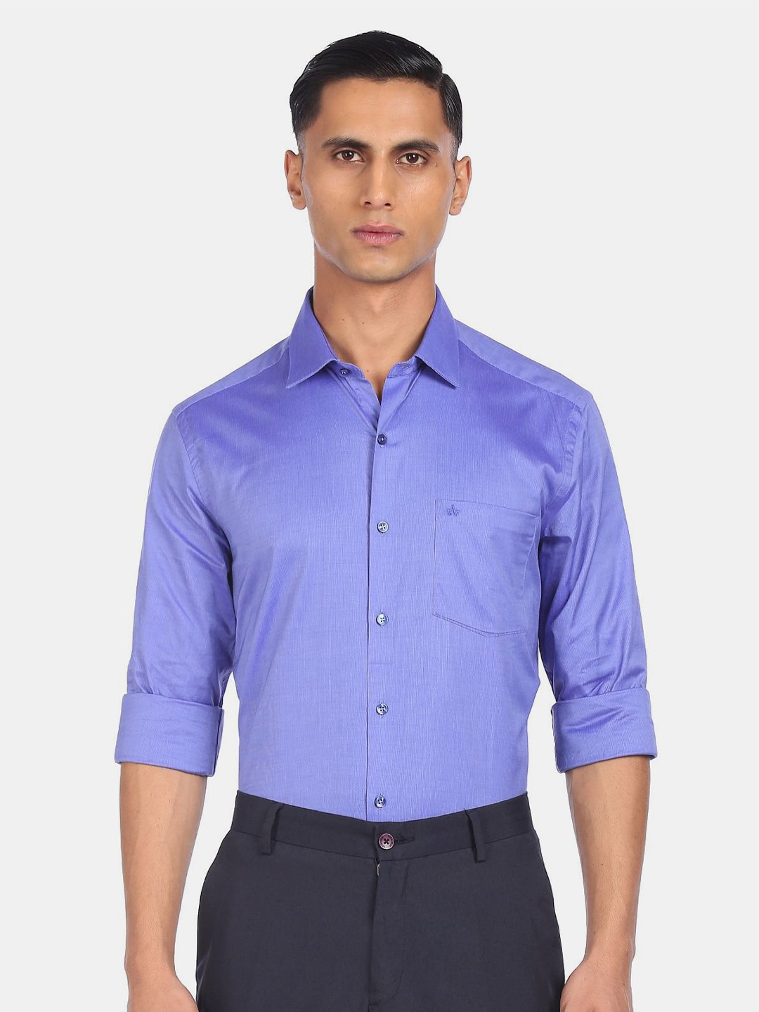 Arrow Men Blue Slim Fit Cotton Casual Shirt