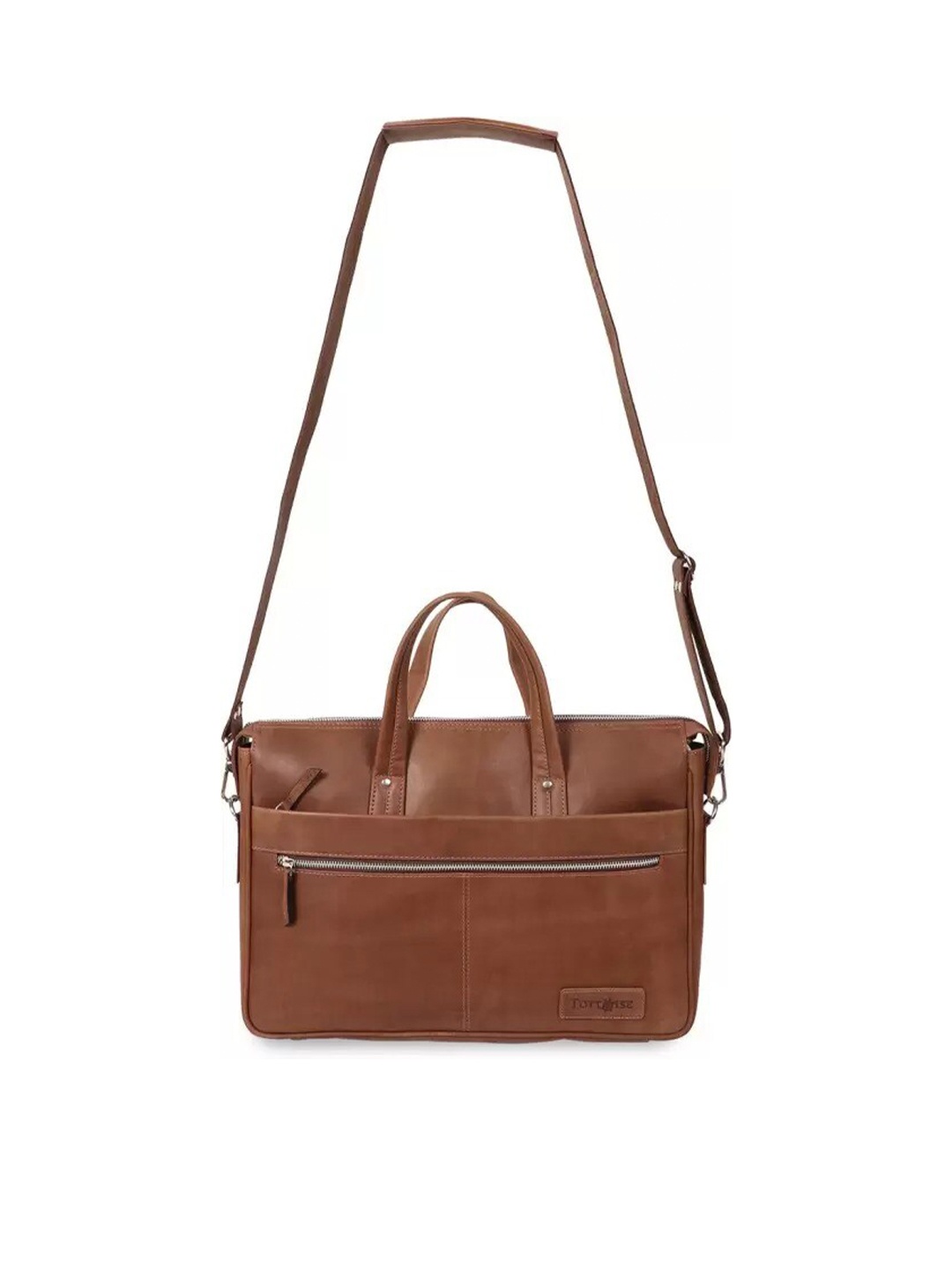Tortoise Men Brown Leather Messenger Bag