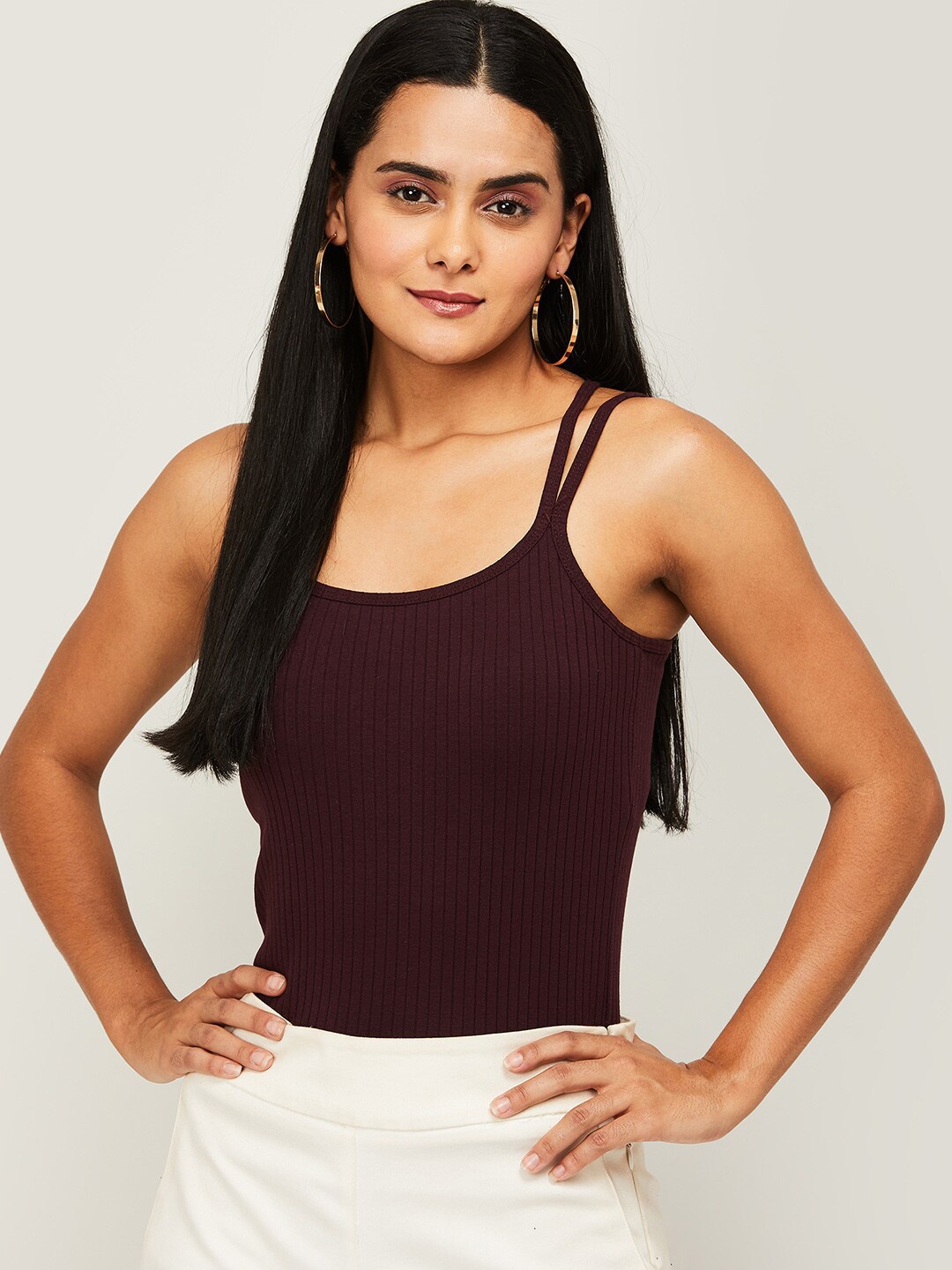 CODE by Lifestyle Red Striped Top