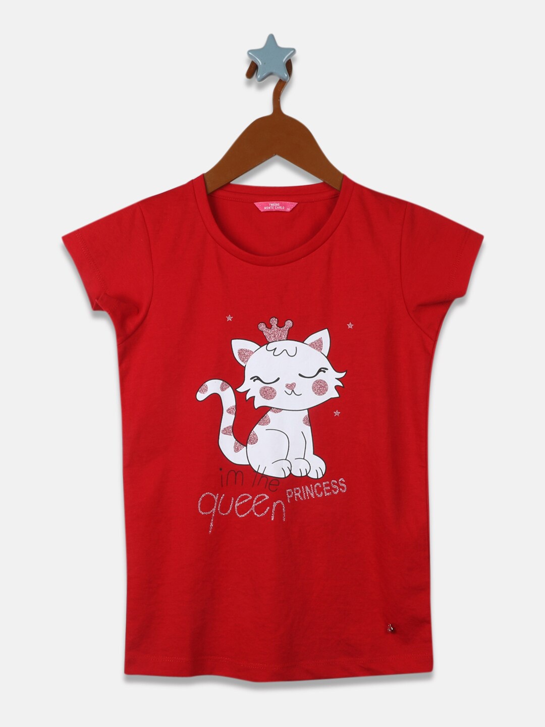 Monte Carlo Red Print Top