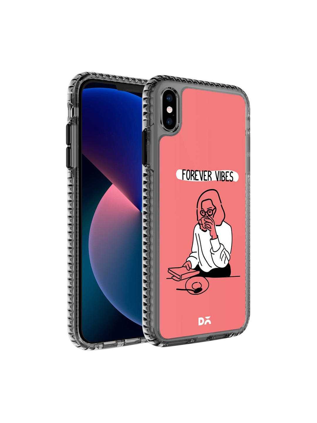 DailyObjects Pink & White Printed Forever Vibes Stride 2.0 iPhone XS Phone Case, Multi