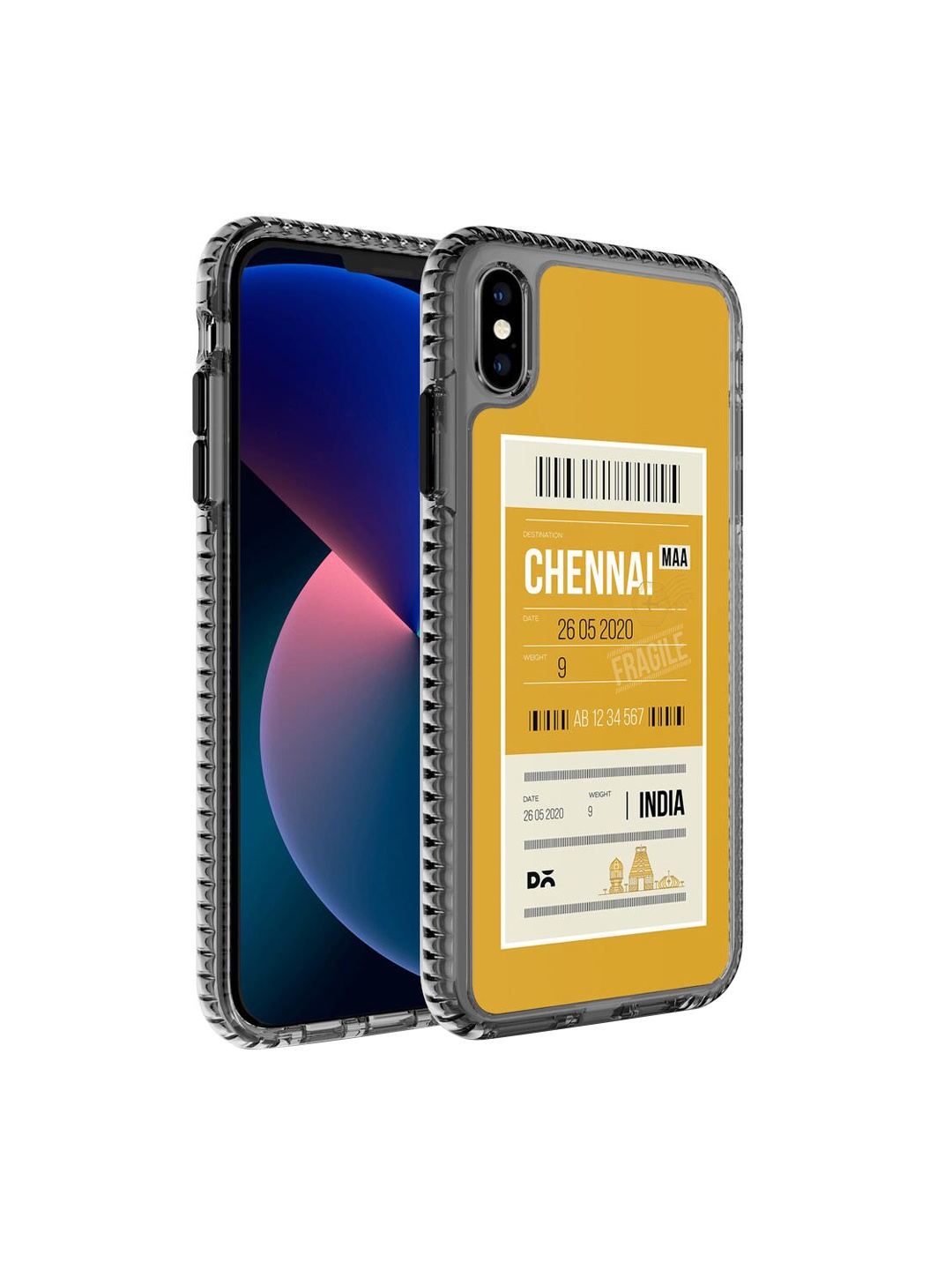 DailyObjects Yellow & White Chennai City iPhone X Back Case