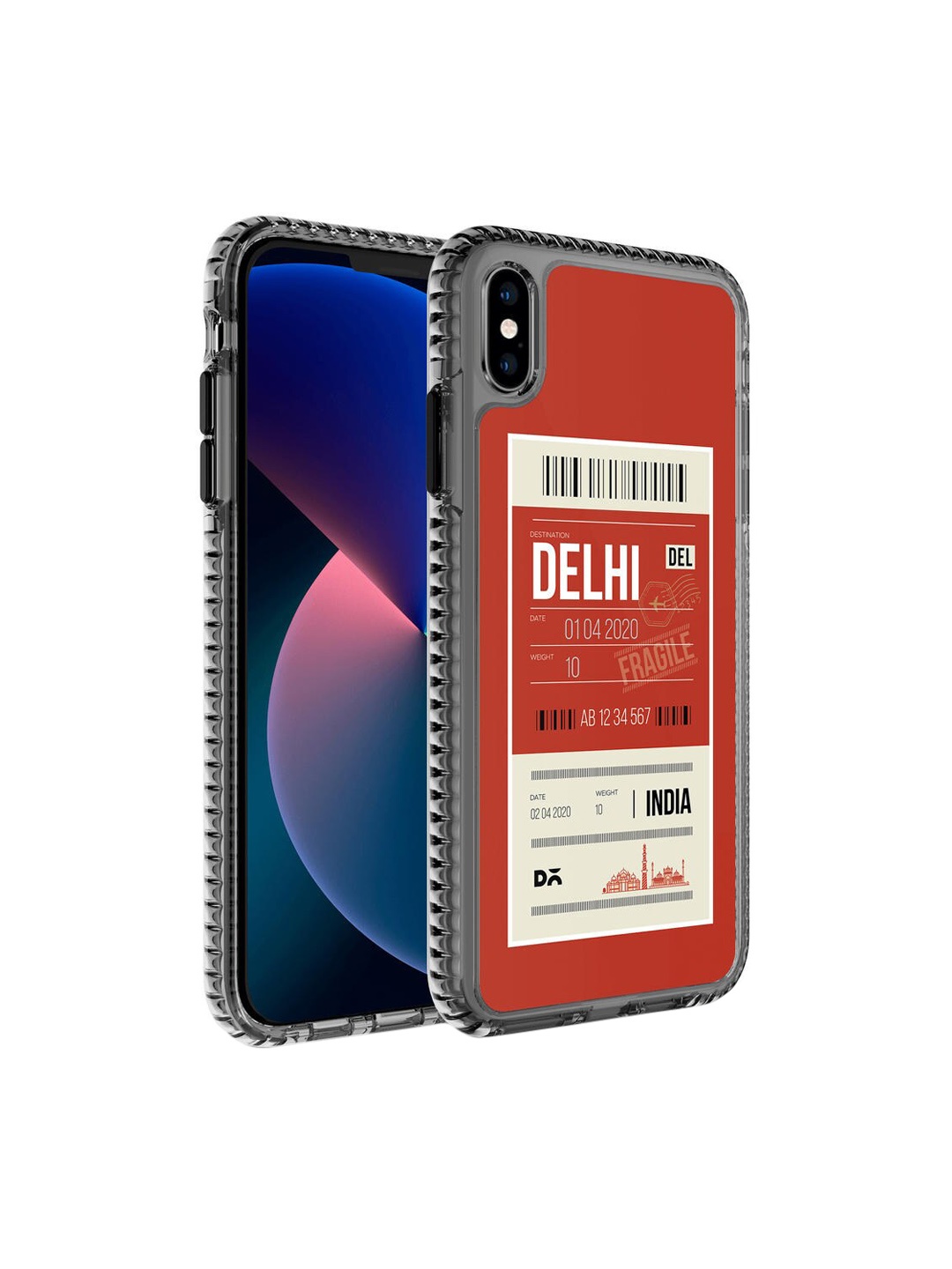 DailyObjects Red & White Printed iPhone X Phone Case, Multi