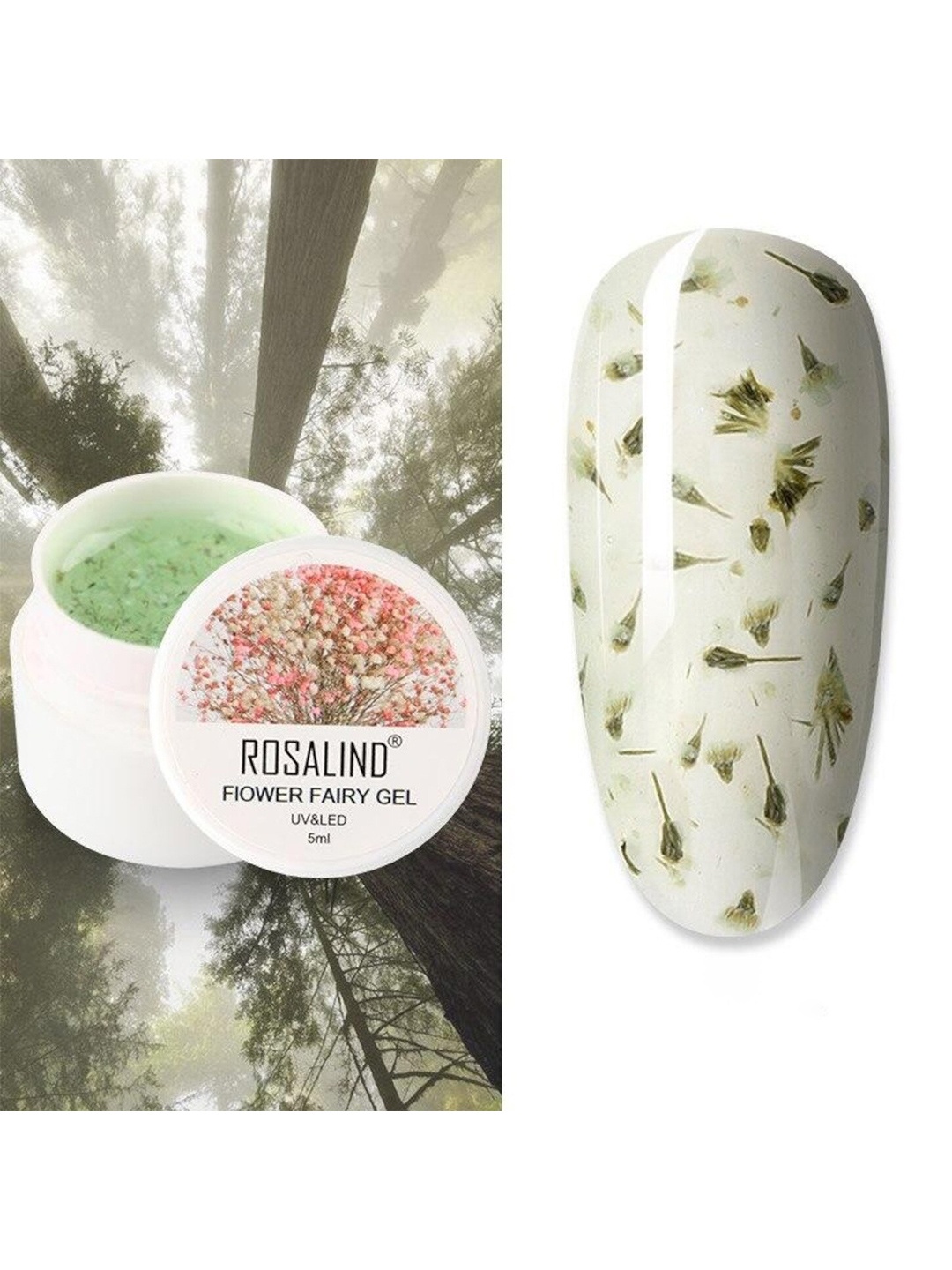 ROSALIND Flower Fairy UV & LED Dried Flower Decoration Gel Nail Polish - Shade A144, Off white
ROSALIND Flower Fairy UV & LED Dried Flower Decoration Gel Nail Polish - Shade A144, Off white