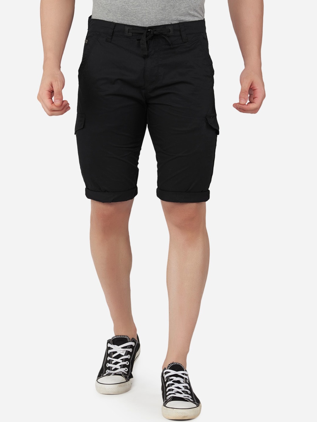 beevee Men Black Outdoor Cargo Shorts