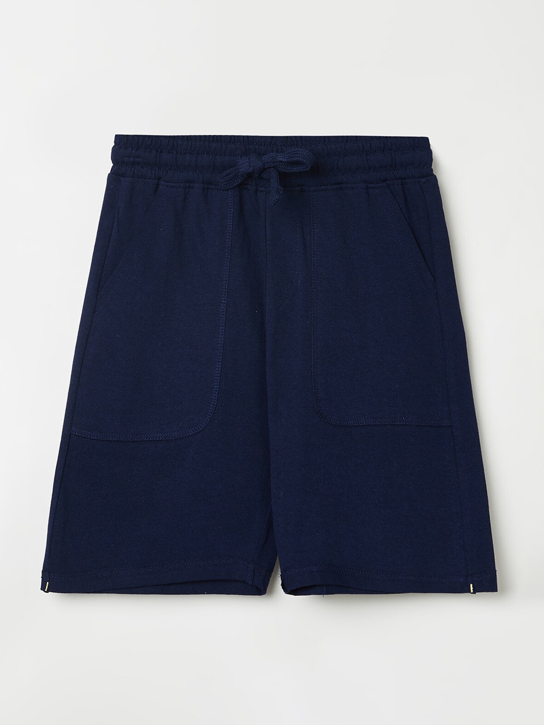 Fame Forever by Lifestyle Boys Navy Blue Solid Cotton Shorts