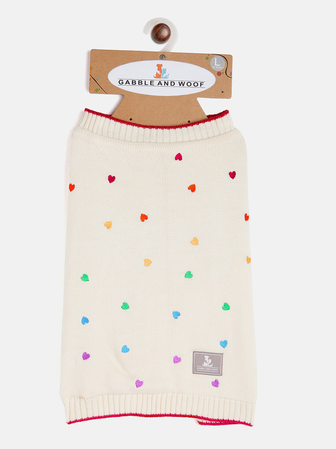 GABBLE & WOOF White Self-Design Pure Cotton Dogs Sweater
GABBLE & WOOF White Self-Design Pure Cotton Dogs Sweater