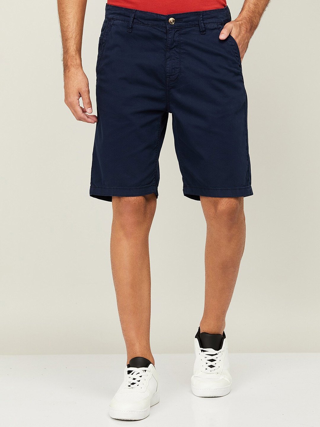 Fame Forever by Lifestyle Men Navy Blue Cotton Chino Shorts